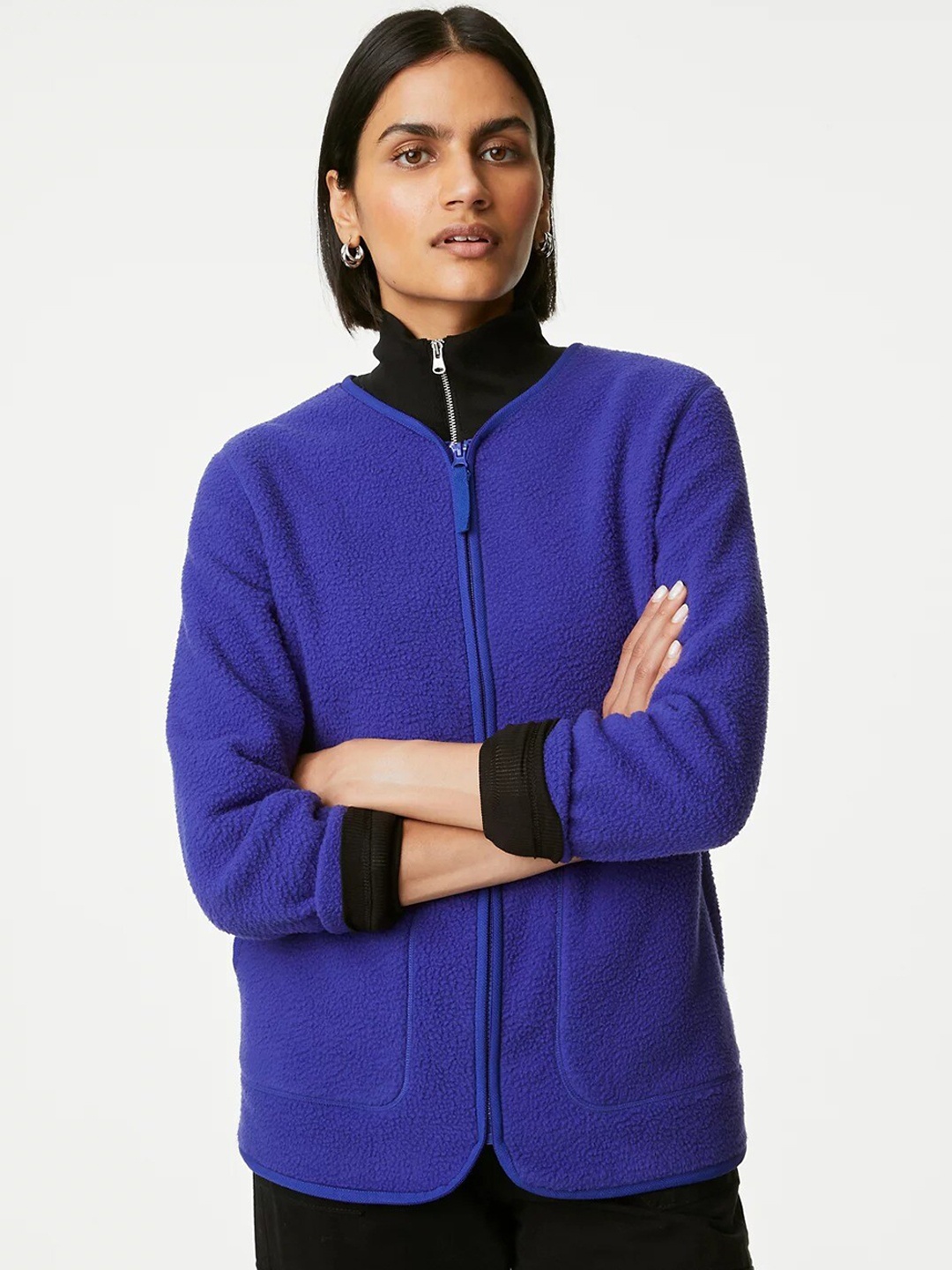 

Marks & Spencer Longline Open Front Jacket, Blue