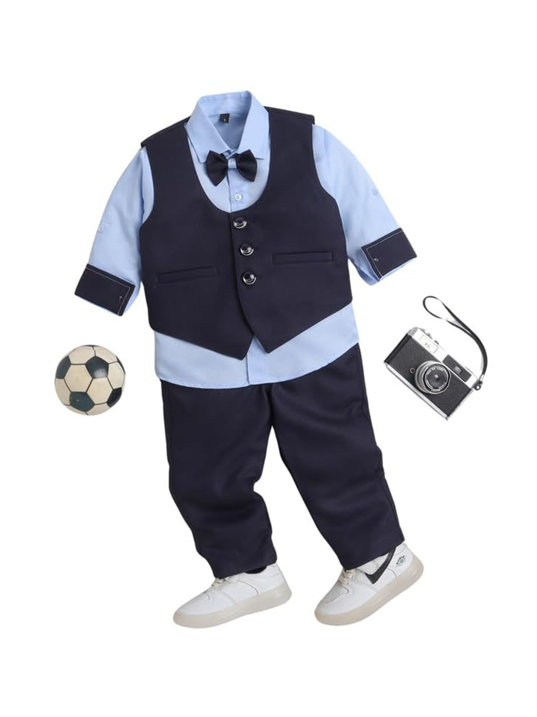 

Lil homies Boys Single-Breasted 3 Piece Suit, Navy blue