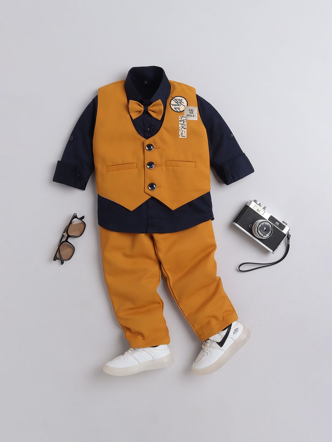 

Lil homies Boys Single-Breasted 3-Piece Formal Suit, Mustard