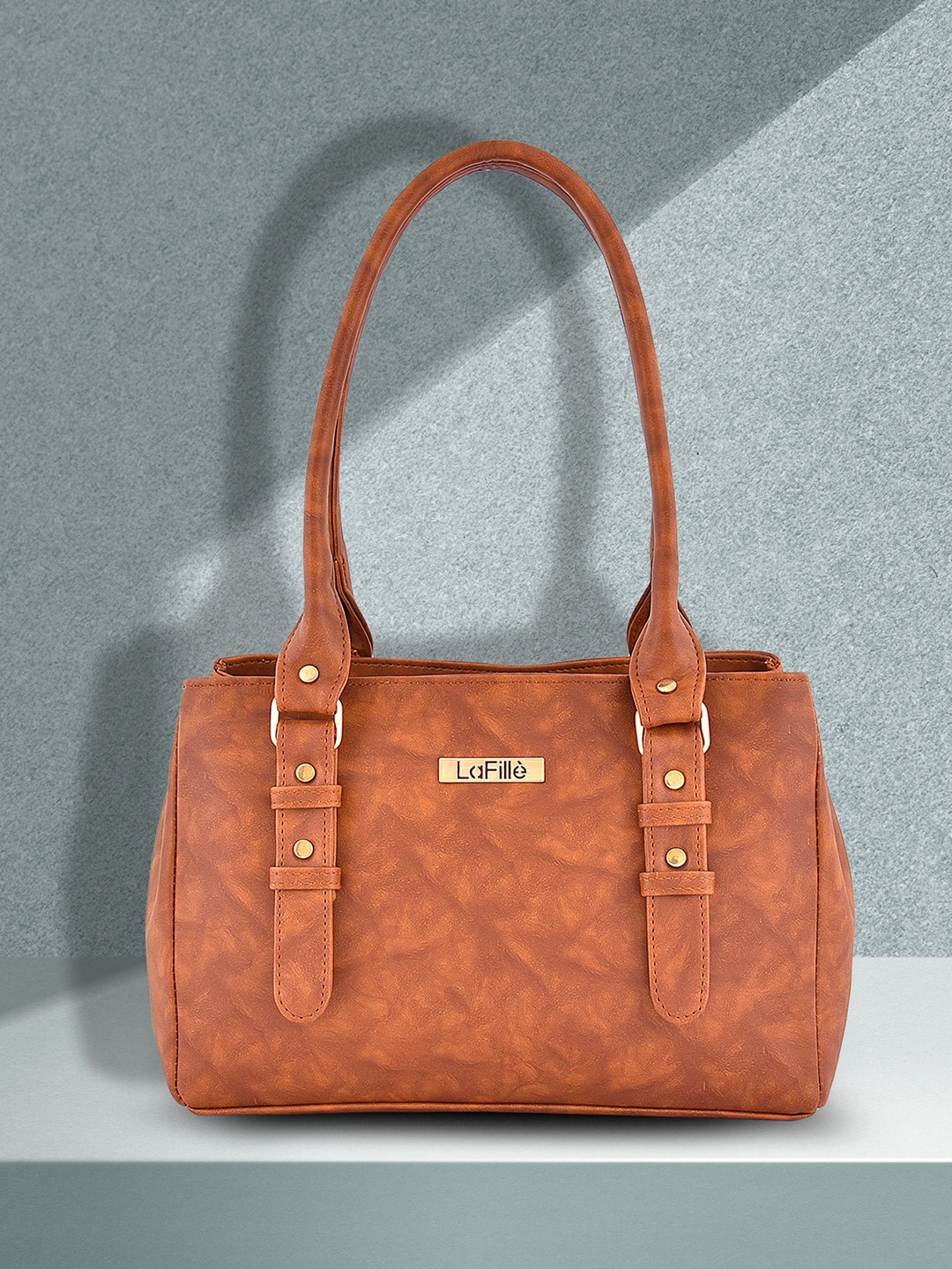 

LaFille Structured Shoulder Bag, Tan