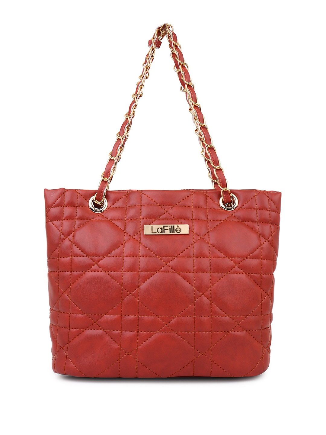 

LaFille Structured Shoulder Bag With Quilted, Red