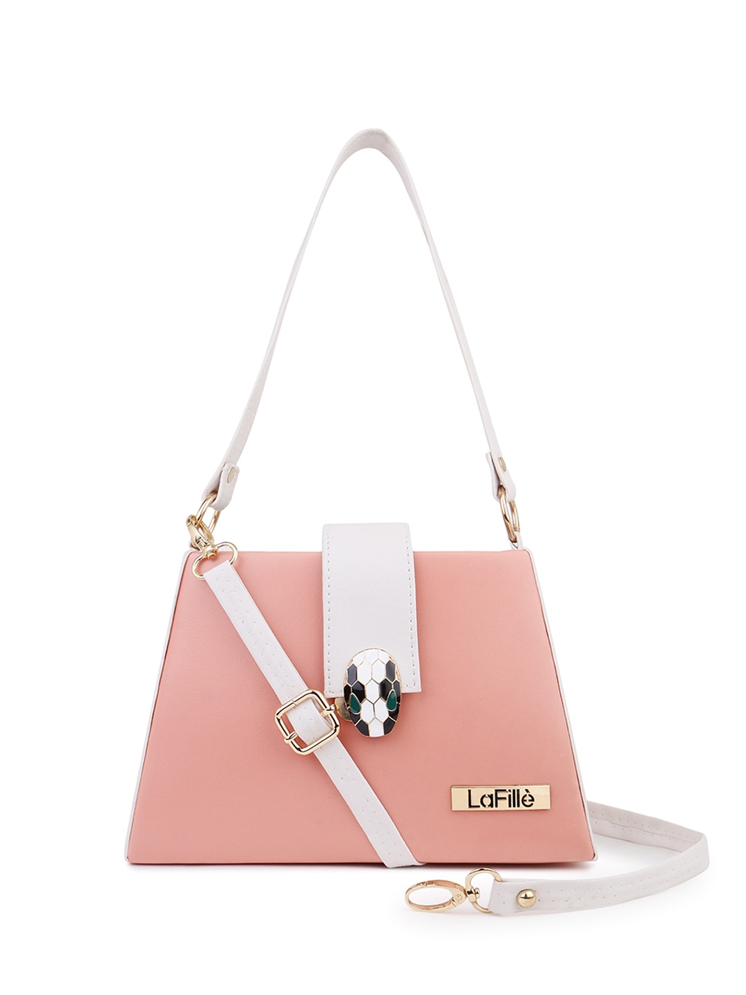 

LaFille Colourblocked Structured Shoulder Bag, Pink