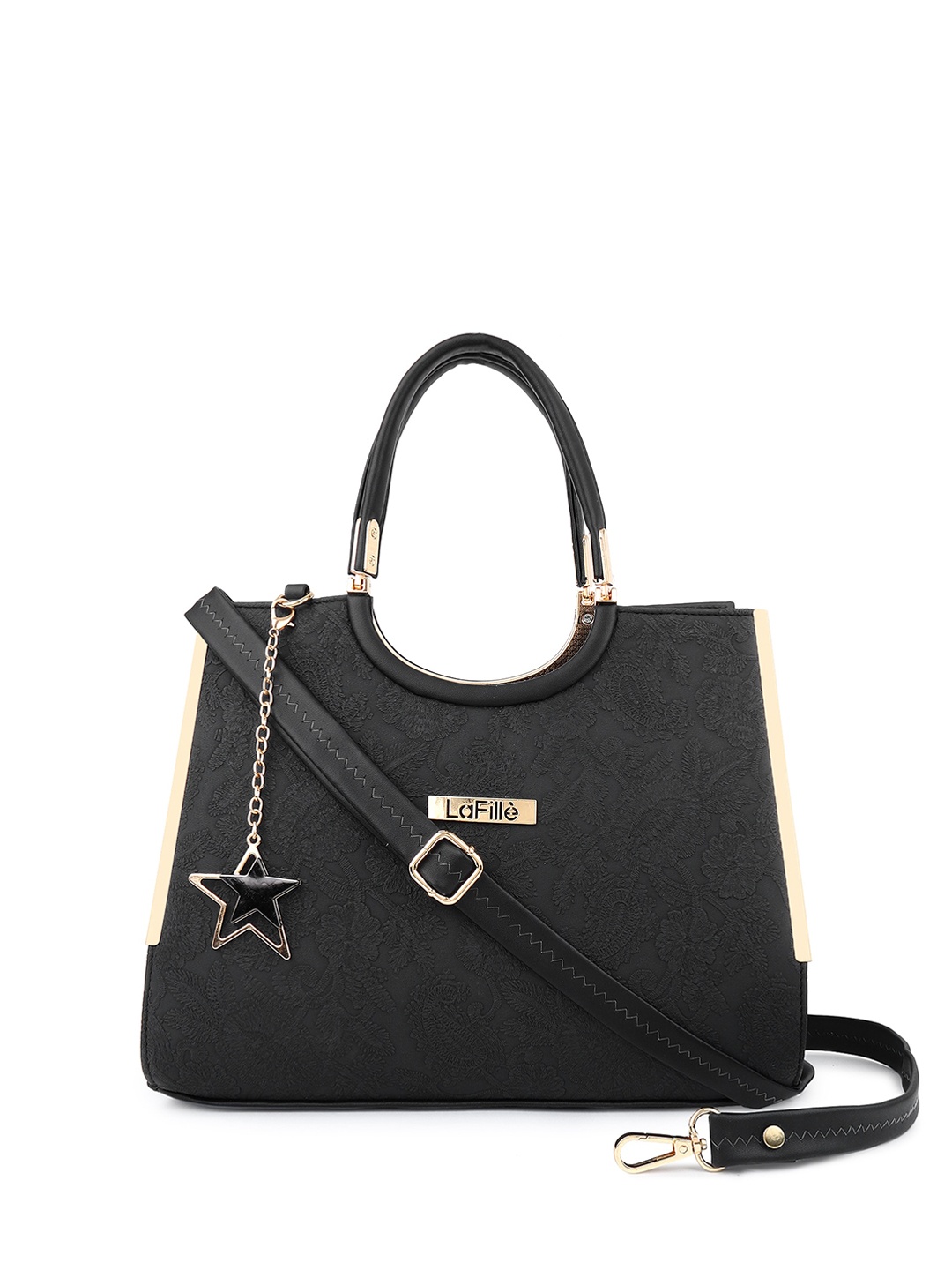 

LaFille Structured Handheld Bag, Black