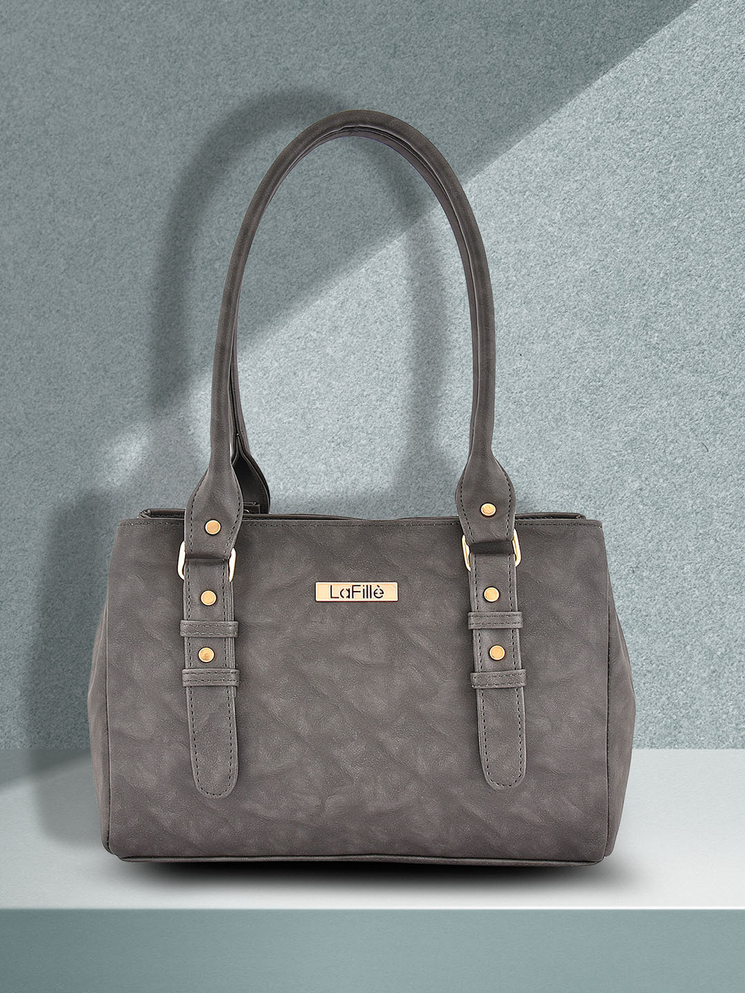 

LaFille PU Structured Shoulder Bag, Grey