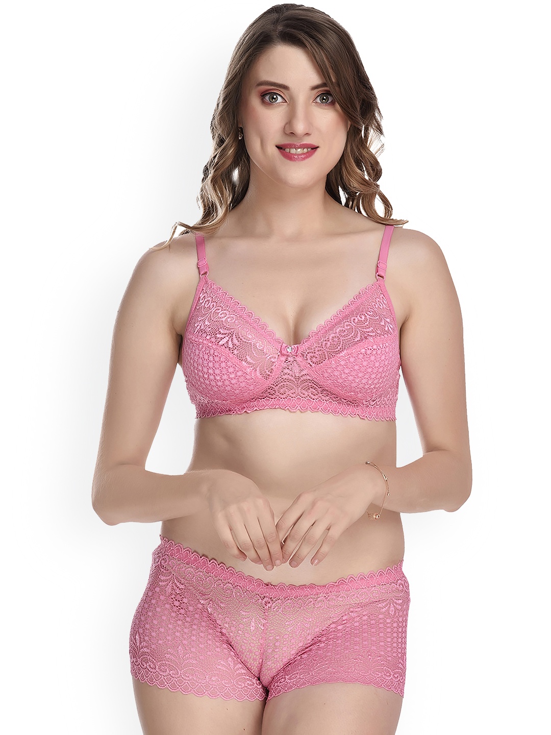 

AROUSY Self-Designed Cotton Lingerie Set, Pink