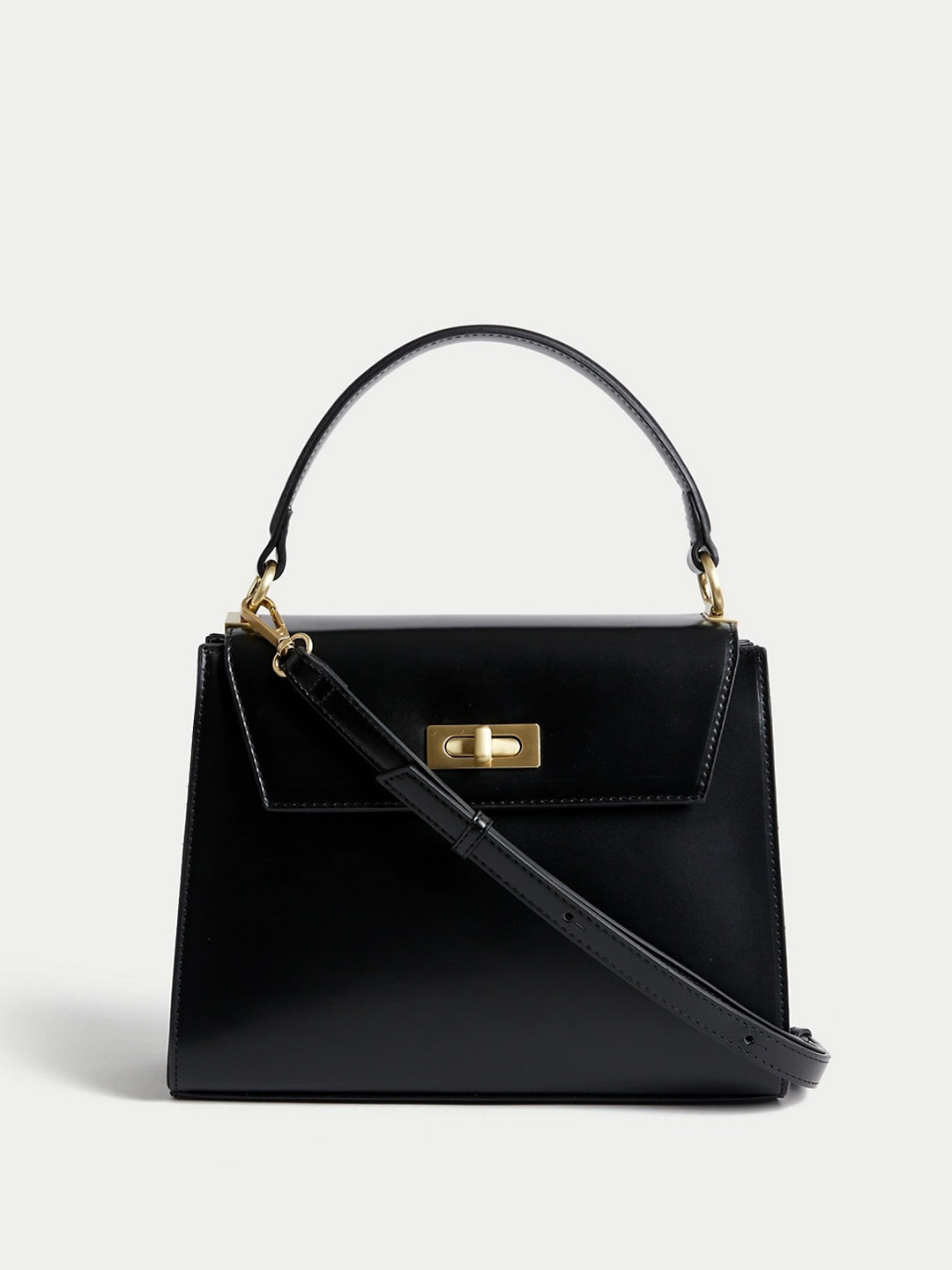 

Marks & Spencer PU Structured Satchel Bag, Black
