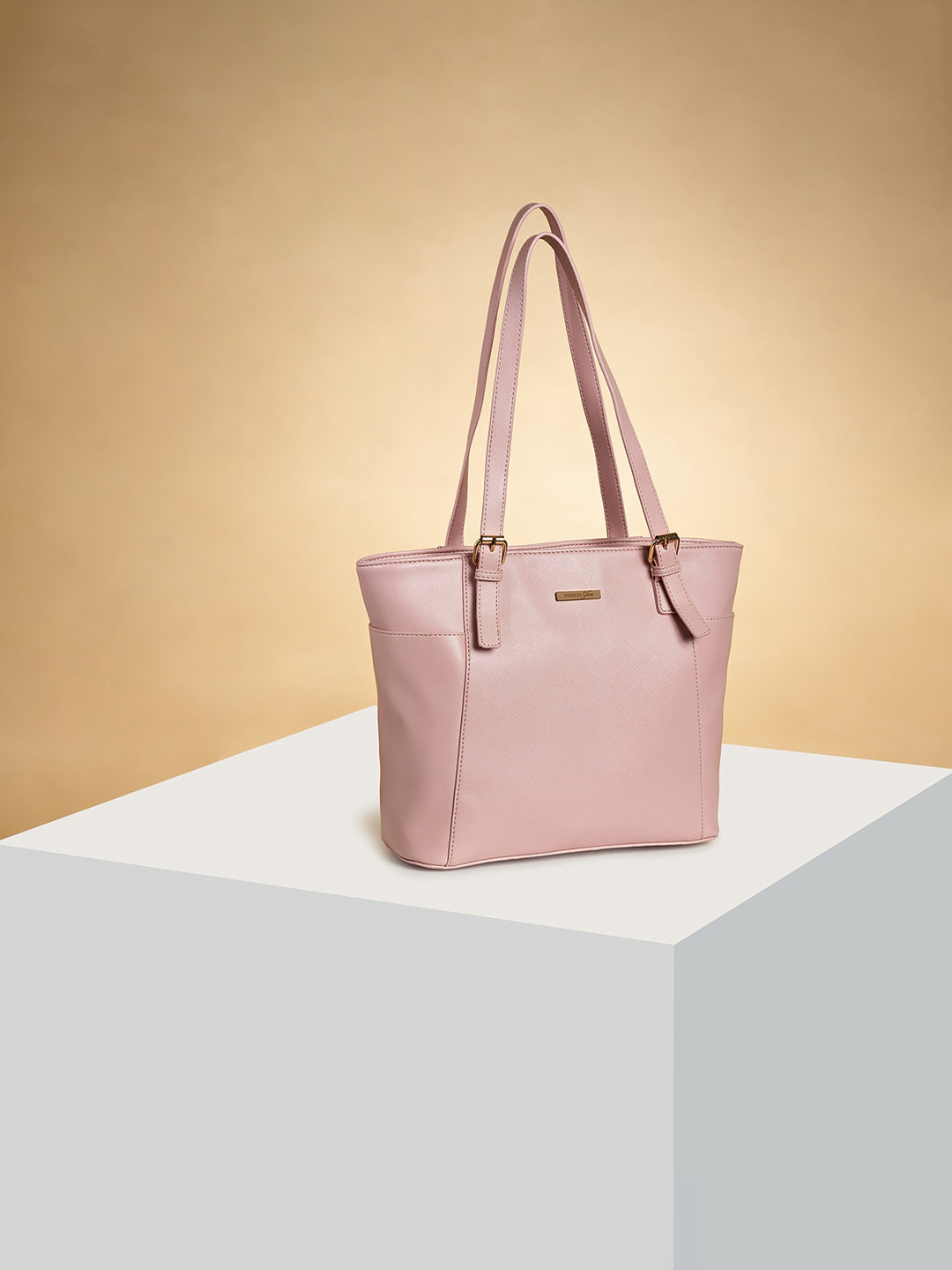 

Forever Glam by Pantaloons Structured Shoulder Bag, Nude