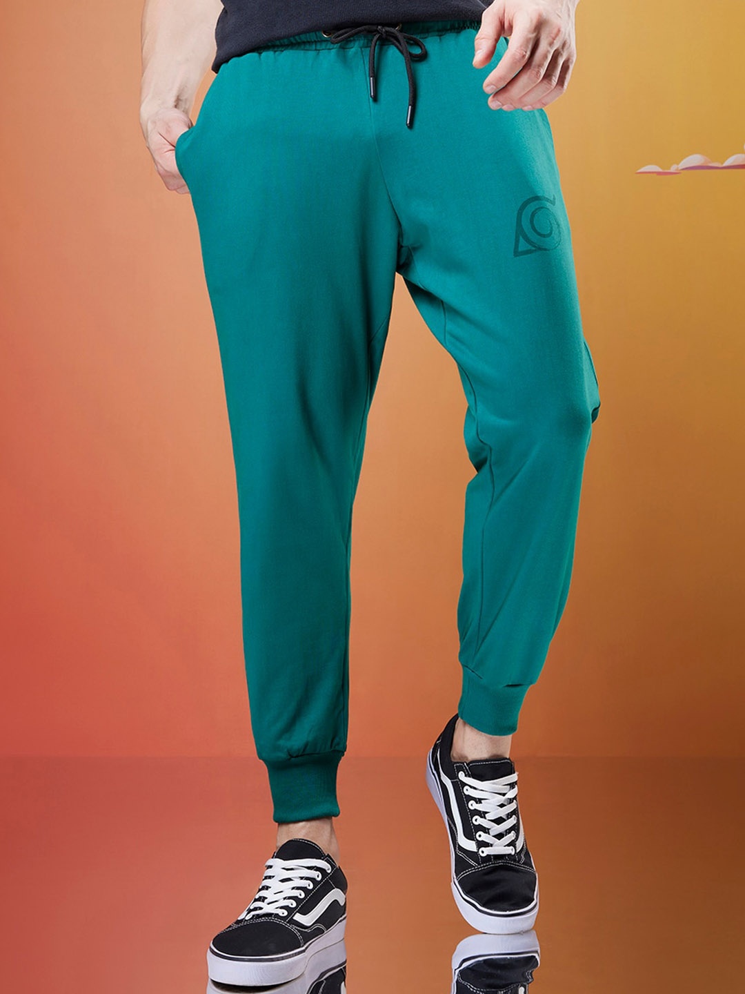 

Bewakoof Green Men Naruto Oversized Cotton Joggers