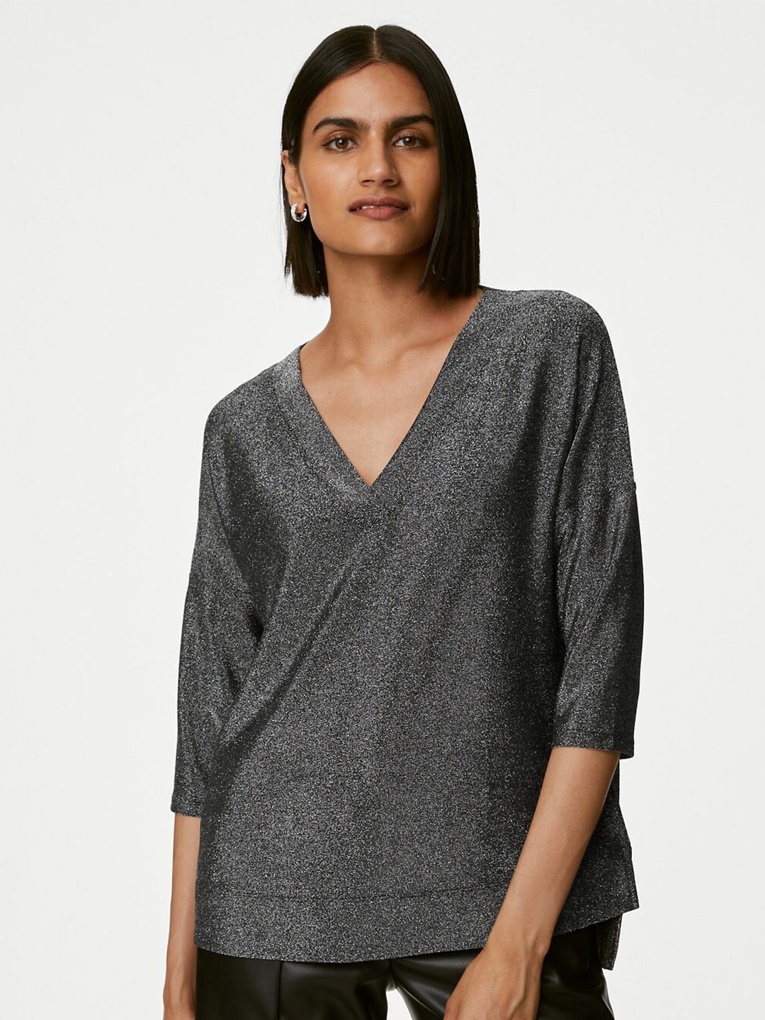 

Marks & Spencer V-Neck Top, Grey