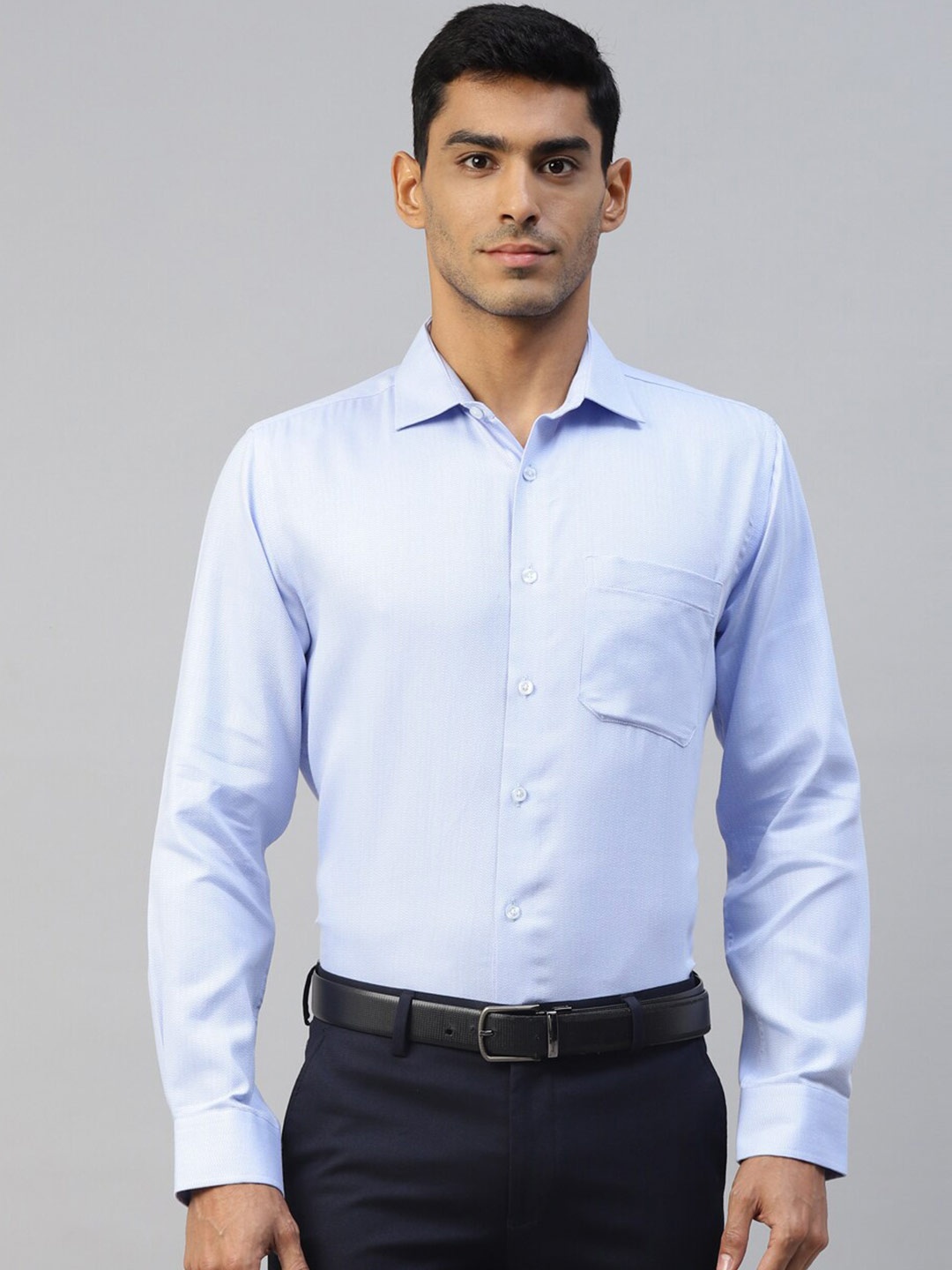 

DON VINO Comfort Slim Fit Textured Cotton Casual Shirt, Blue