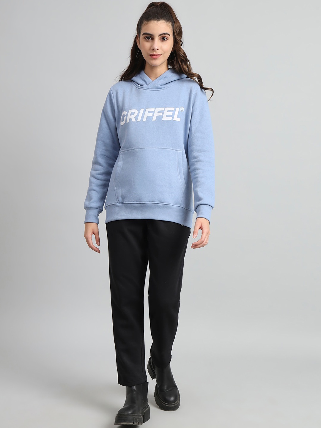 

GRIFFEL Typography Printed Hooded Tracksuit, Blue