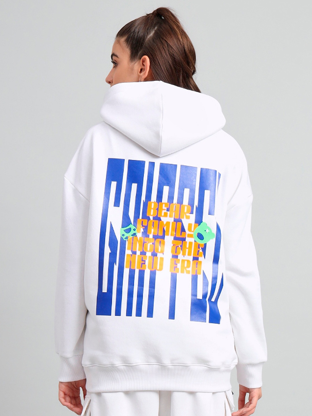 

GRIFFEL Typography Printed Hooded Sweatshirt, White