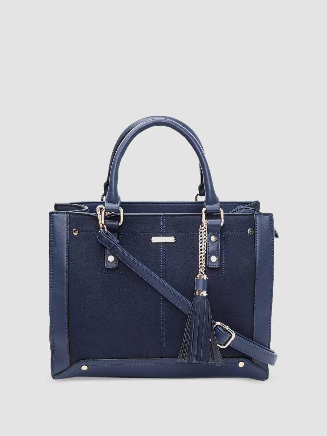 

CODE by Lifestyle Tasselled Detail Structured Handheld Bag, Blue