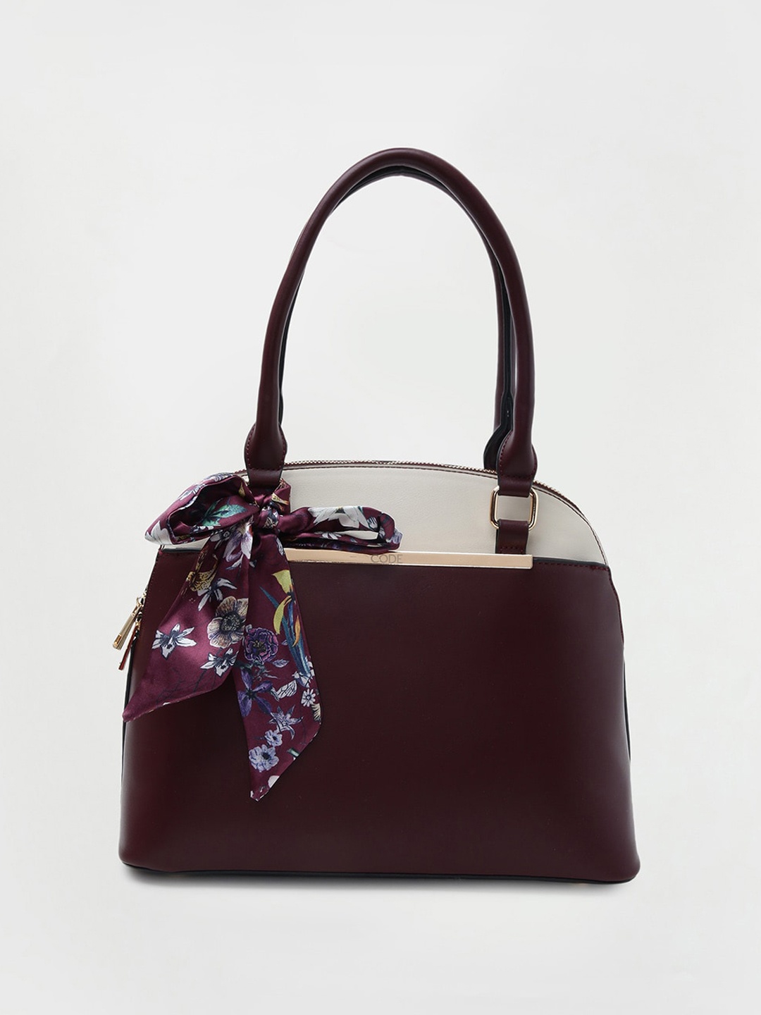 

CODE by Lifestyle Structured Handheld Bag With Scarf, Red