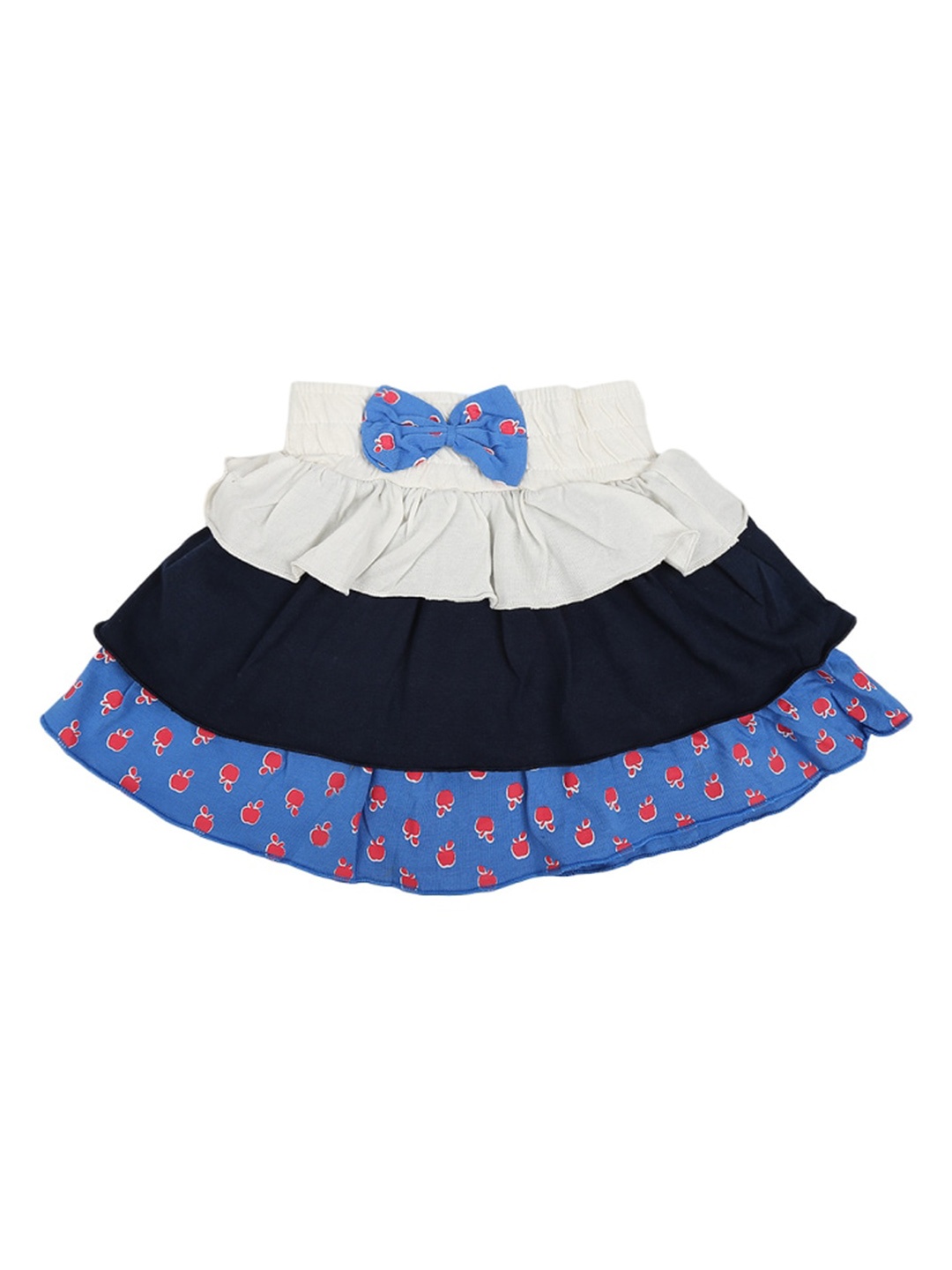 

V-Mart Girls Layered Bow Detail Flared Skirts, Blue