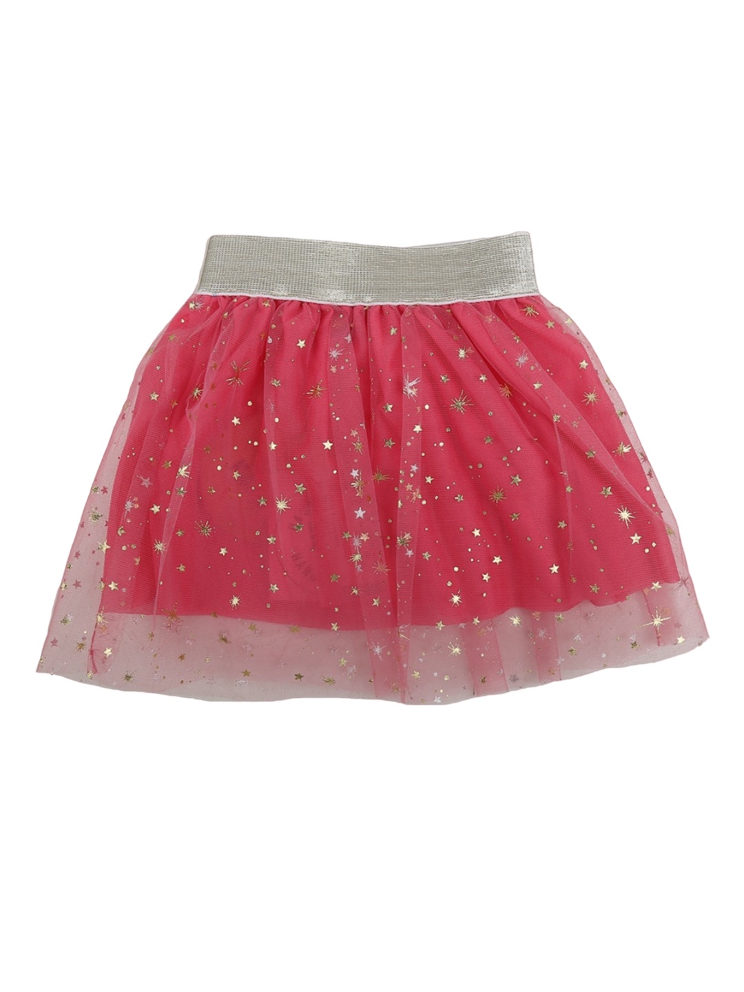 

V-Mart Infant Girls Printed Flared Midi Skirt, Fuchsia