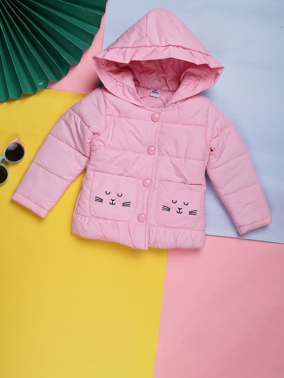 

V-Mart Boys Hooded Cotton Padded Jacket, Pink
