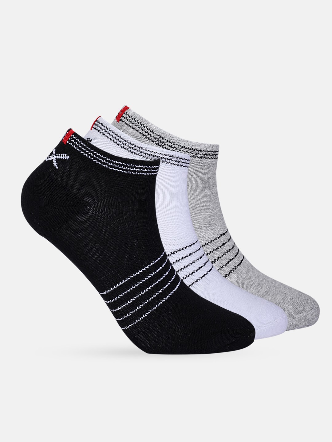 

HRX by Hrithik Roshan Women Set of 3 Ankle Length Socks, Grey