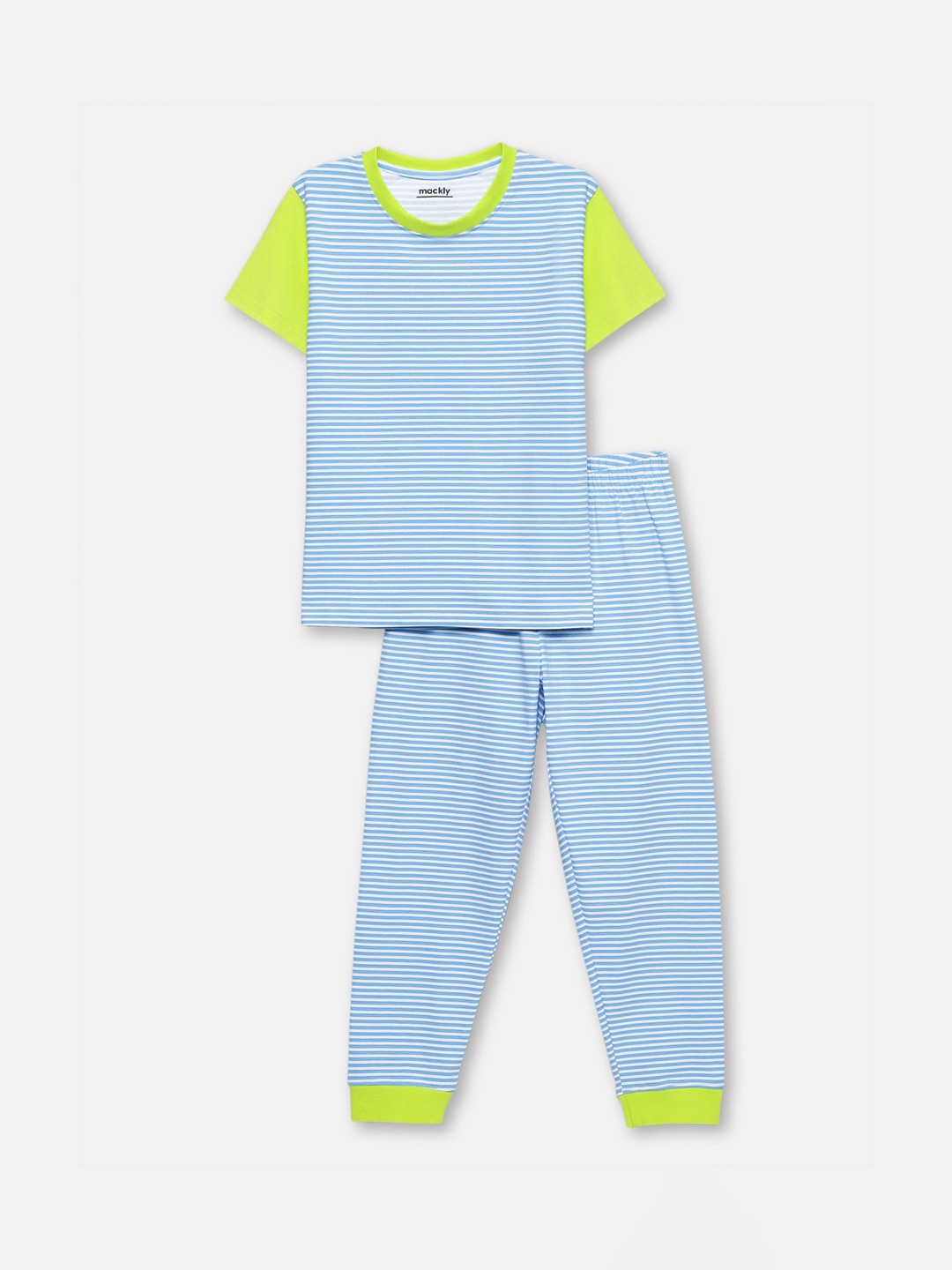 

mackly Boys Striped Night suit, Blue