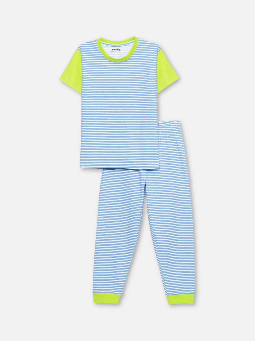 

mackly Boys Striped Night suit, Blue