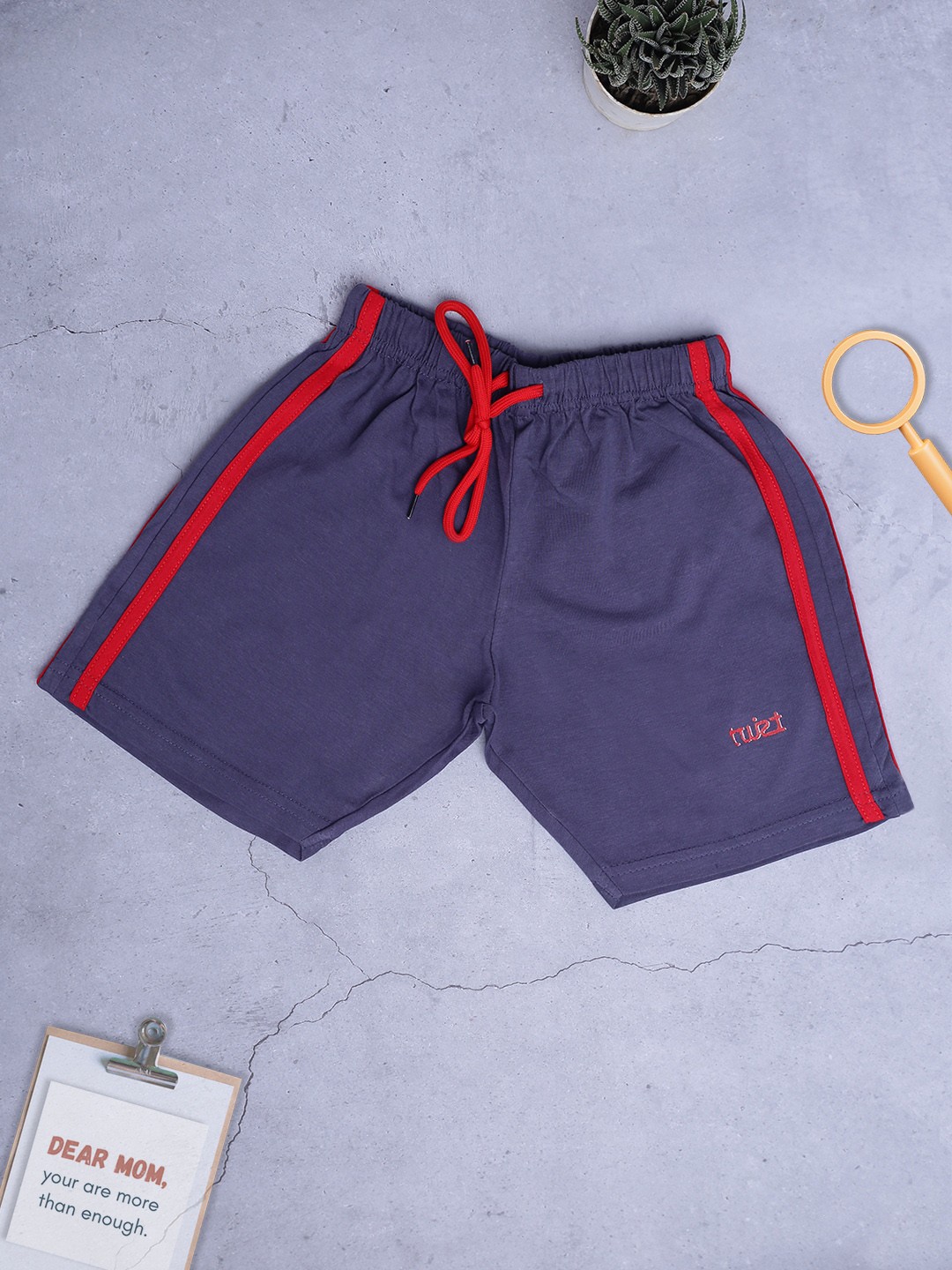 

V-Mart Boys Mid-Rise Cotton Shorts, Blue