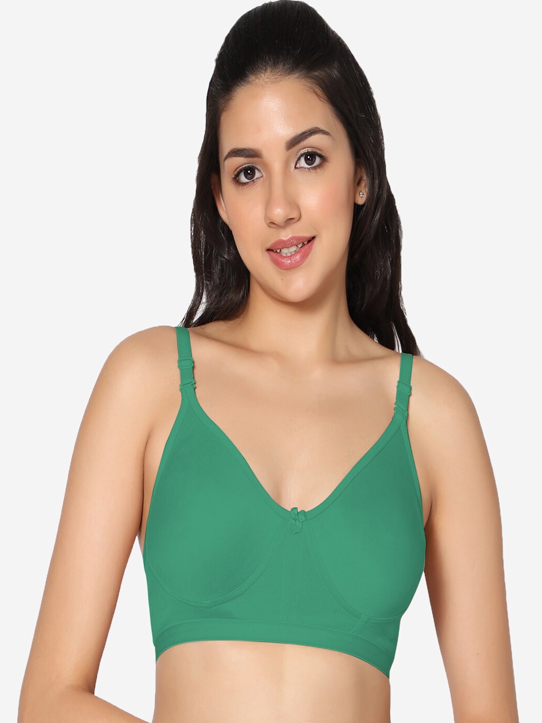 

In Care Full Coverage Non Padded Bra With All Day Comfort, Green