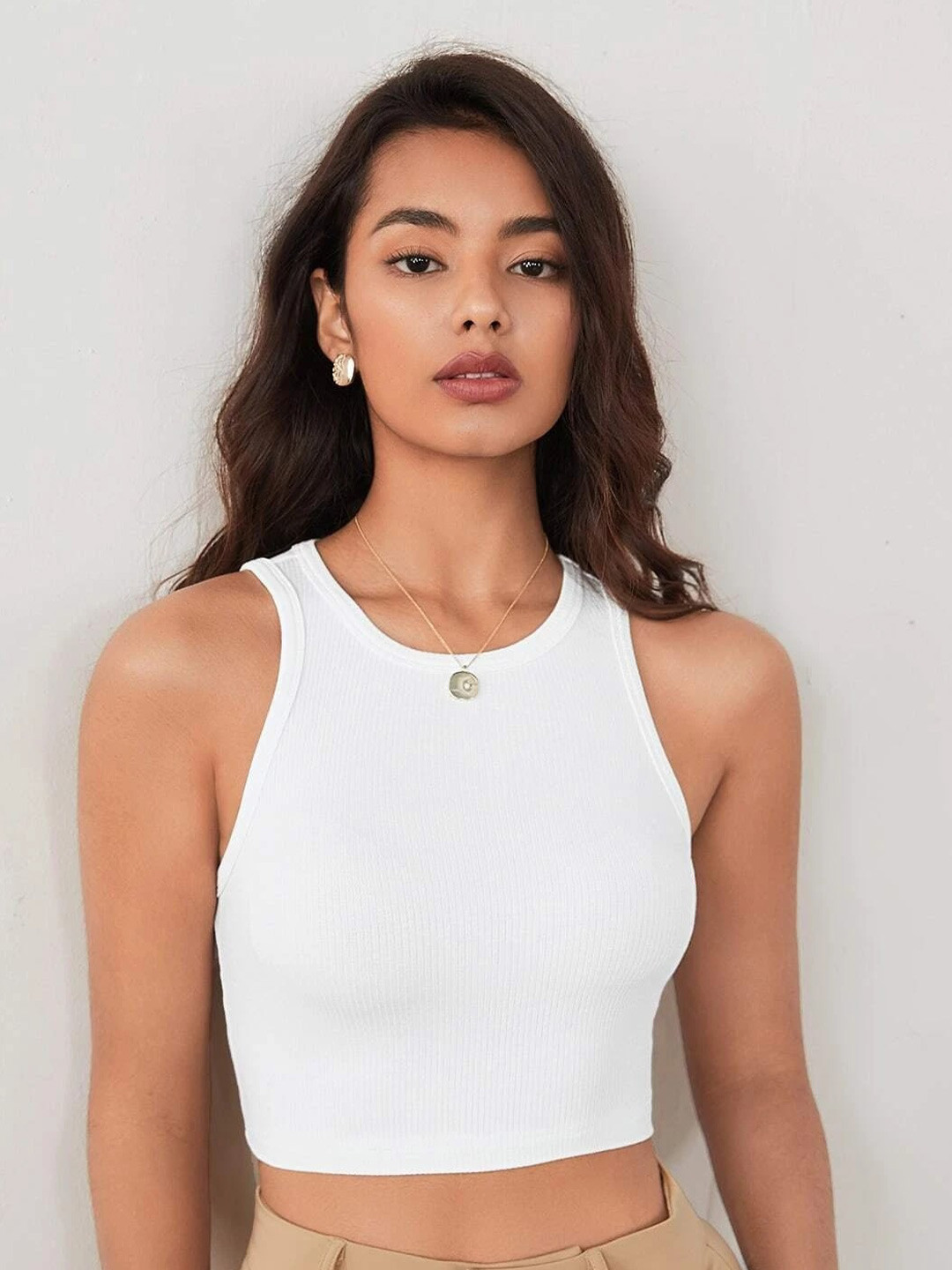 

FERY LONDON Tank Cotton Crop Top, White