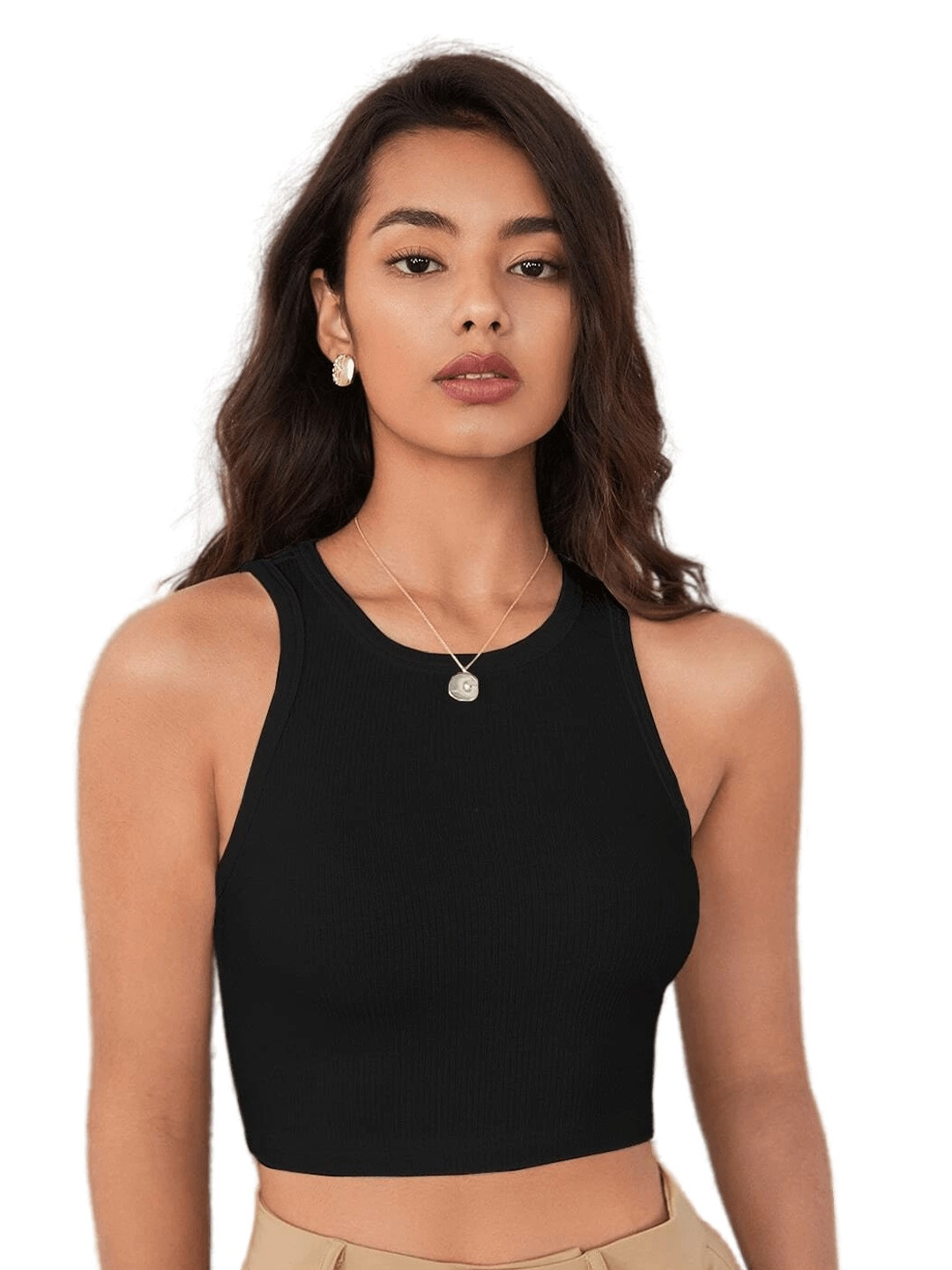 

FERY LONDON Tank Cotton Crop Top, Black