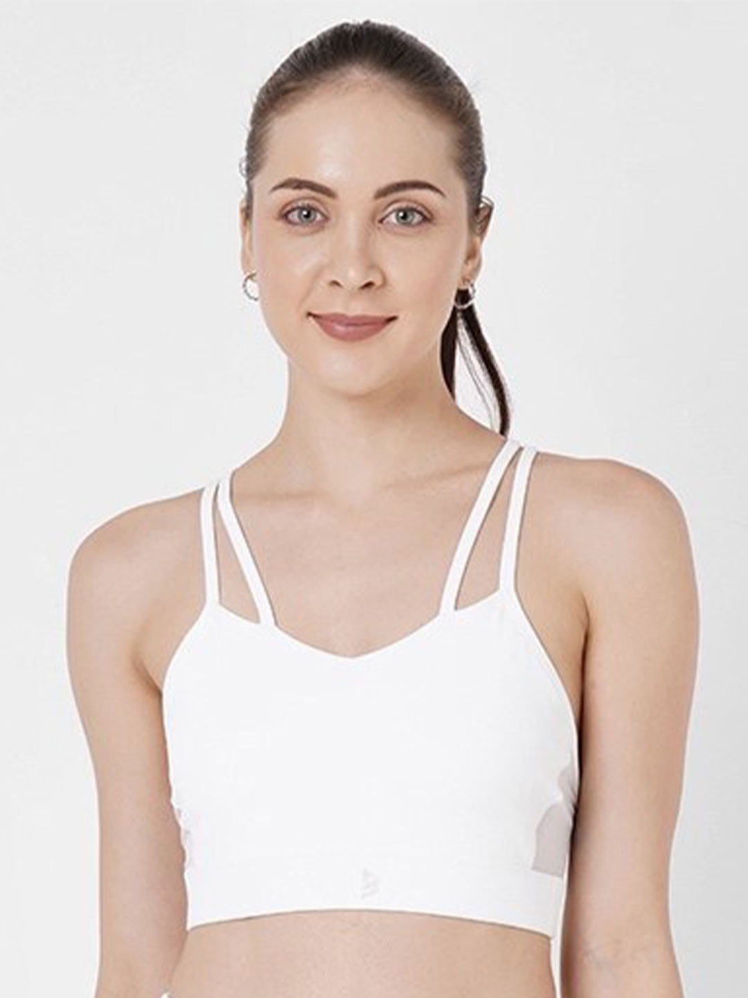 

BODD ACTIVE Full Coverage Removable Padding Sports Bra With All Day Comfort, White