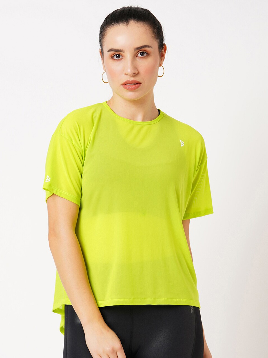 

BODD ACTIVE Round Neck Regular Sleeves Sports T-shirt, Fluorescent green