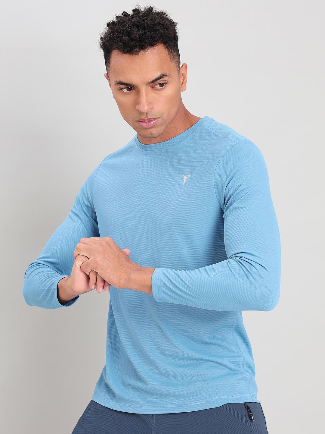 

Technosport Crew Neck Antimicrobial Slim Fit Sports T-shirt, Blue