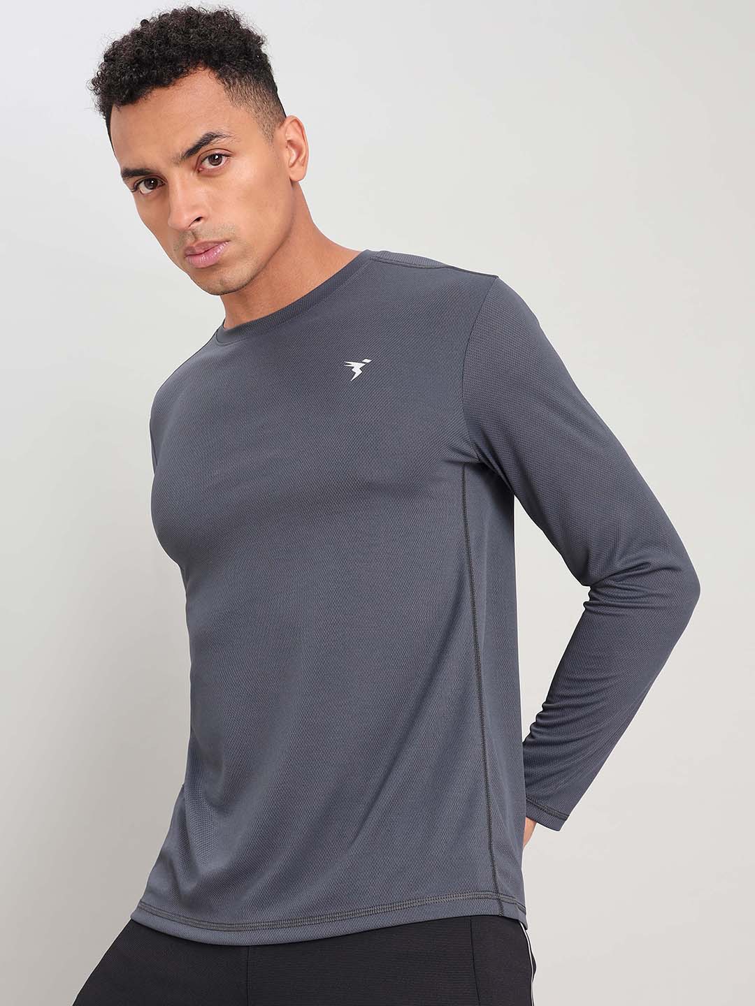 

Technosport Crew Neck Antimicrobial Slim Fit Sports T-shirt, Grey
