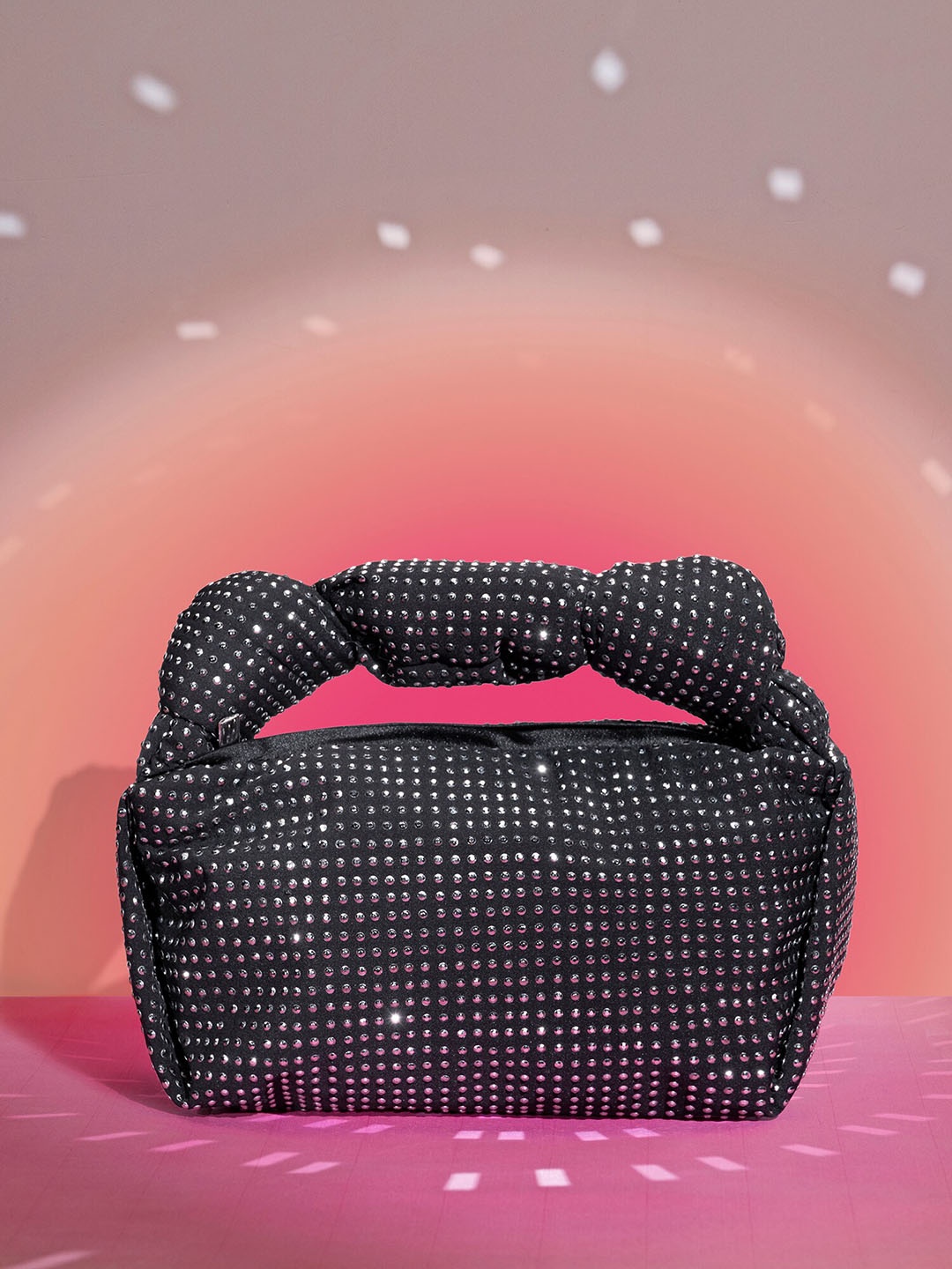 

Accessorize Embellished Structured Handheld Bag, Black