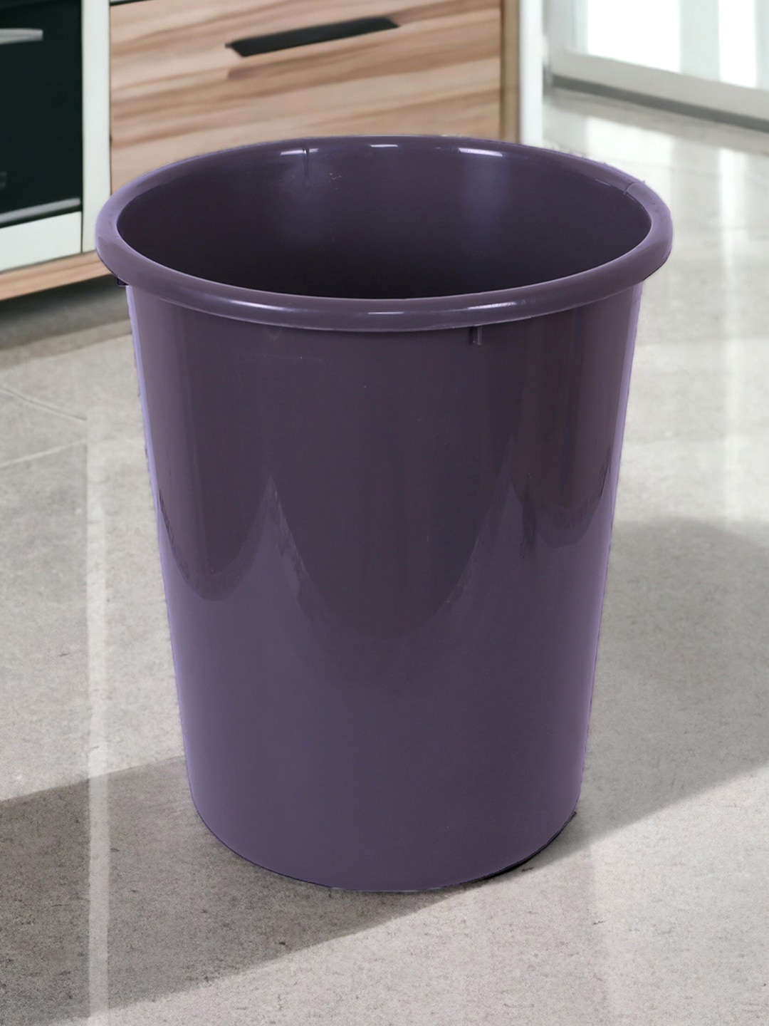 

Kuber Industries Purple 3 Pieces Plastic Garbage Open Garbage Dustbins - 13 L Each