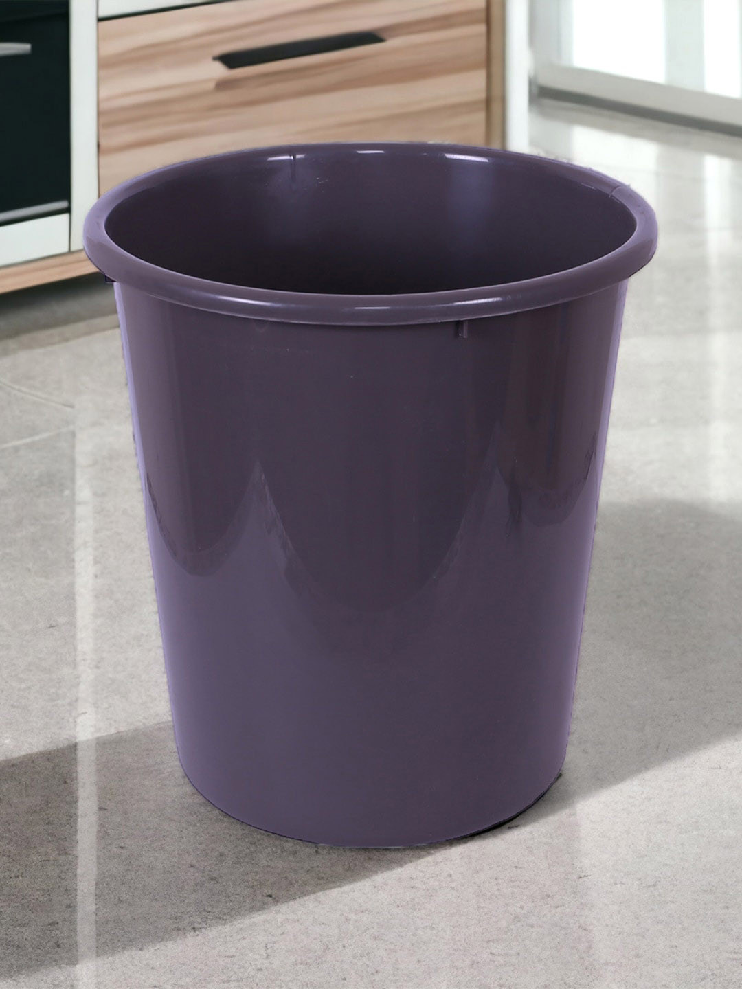 

Kuber Industries Purple 2 Pieces Plastic Garbage Open Garbage Dustbins - 10 L Each