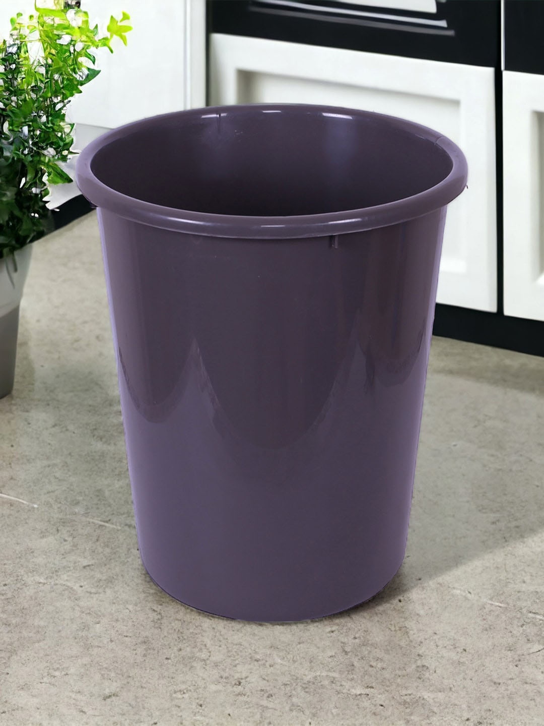 

Kuber Industries Grey Plastic Garbage Open Dustbin 10 L