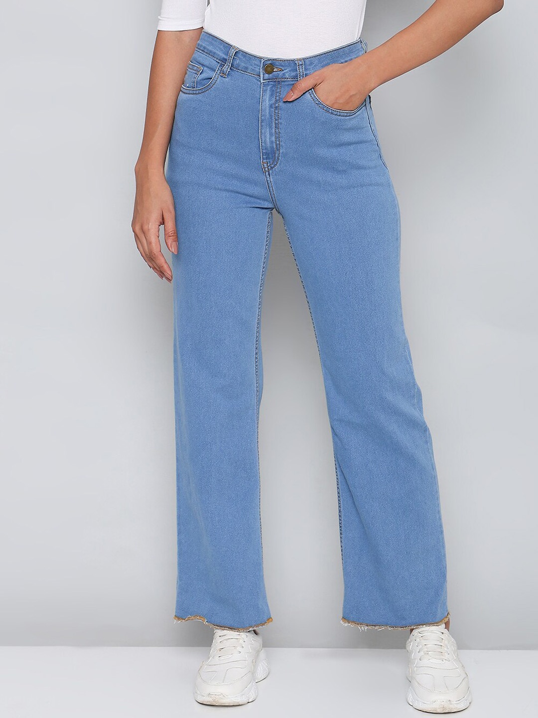 

Chemistry Women Flared High-Rise Clean Look Stretchable Jeans, Blue