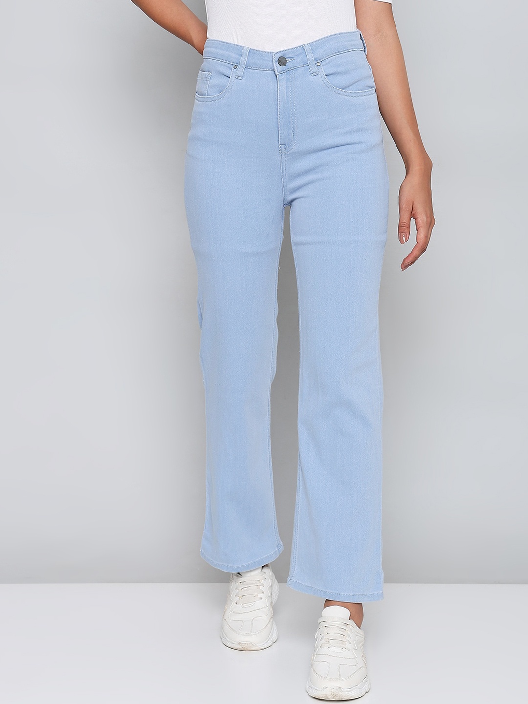 

Chemistry Women Wide Leg Clean Look High-Rise Stretchable Jeans, Blue