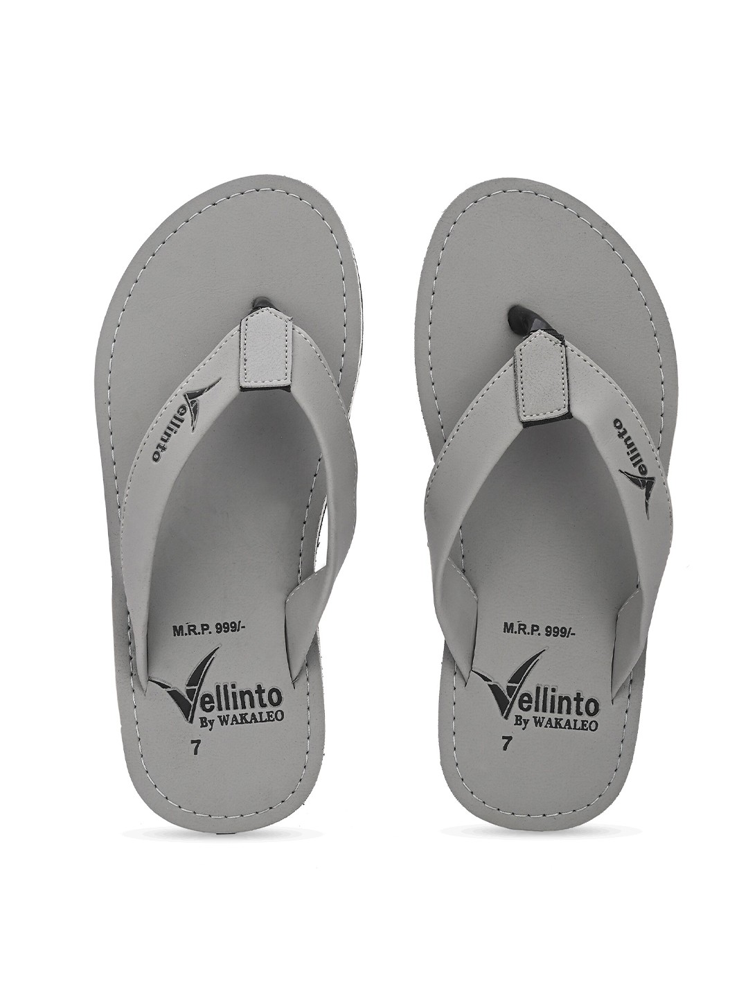 

Vellinto Men Printed Thong Flip-Flops, Grey