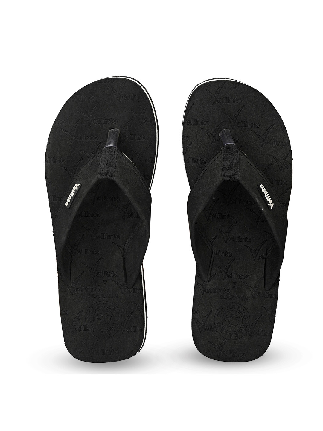 

Vellinto Men Printed Thong Flip-Flops, Black
