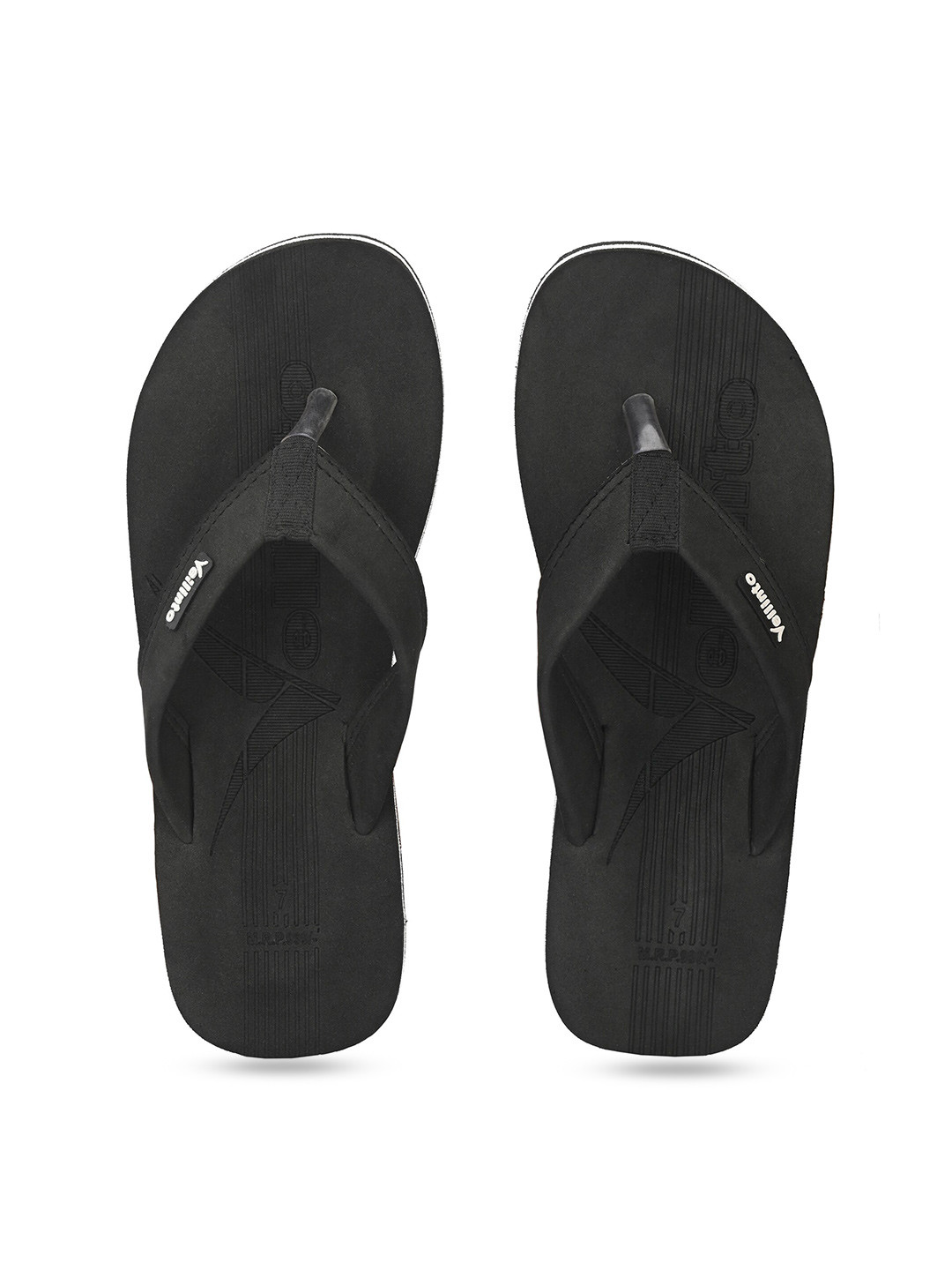

Vellinto Men Printed Thong Flip-Flops, Black