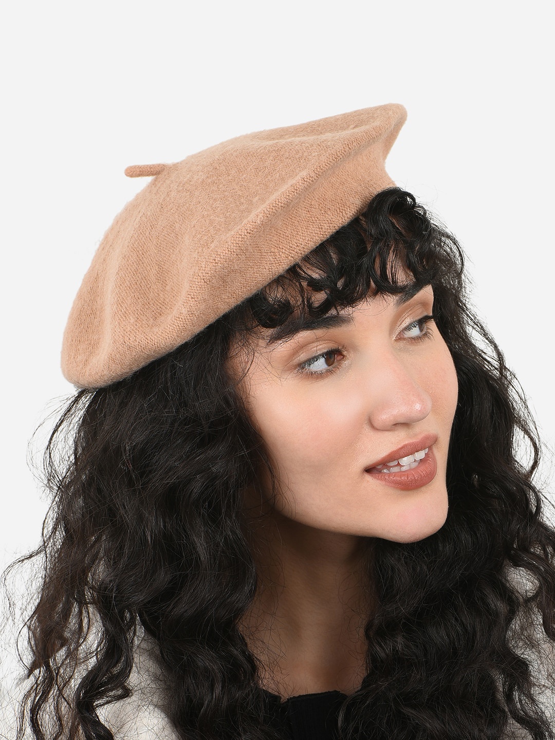 

ToniQ PU Beret Hat, Tan