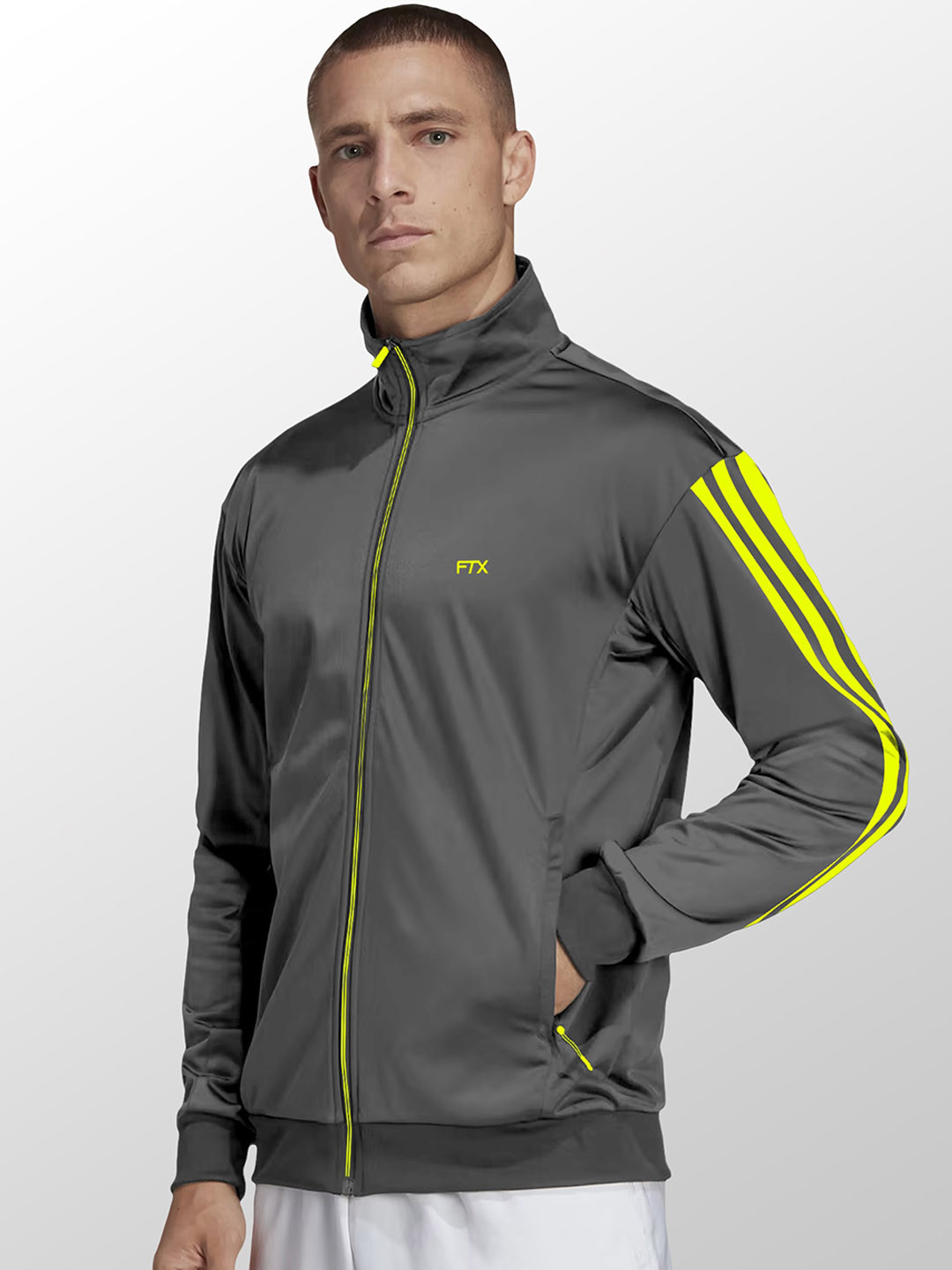 

FTX Stand Collar Sporty Jacket, Grey