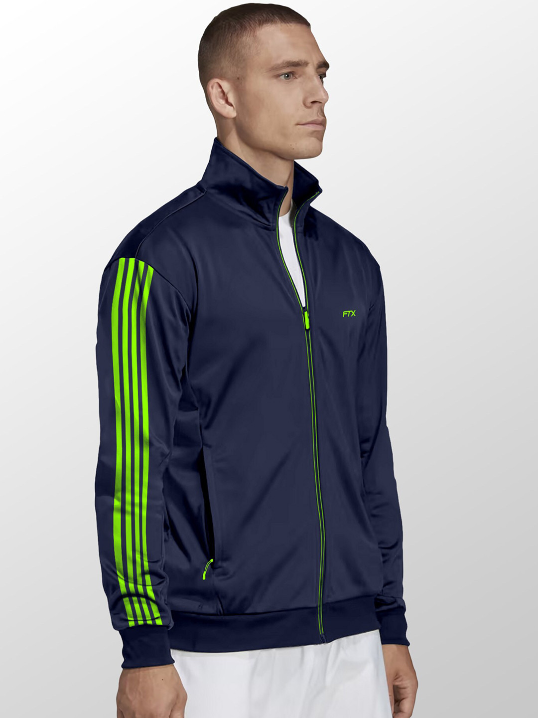 

FTX Stand Collar Sporty Jacket, Navy blue