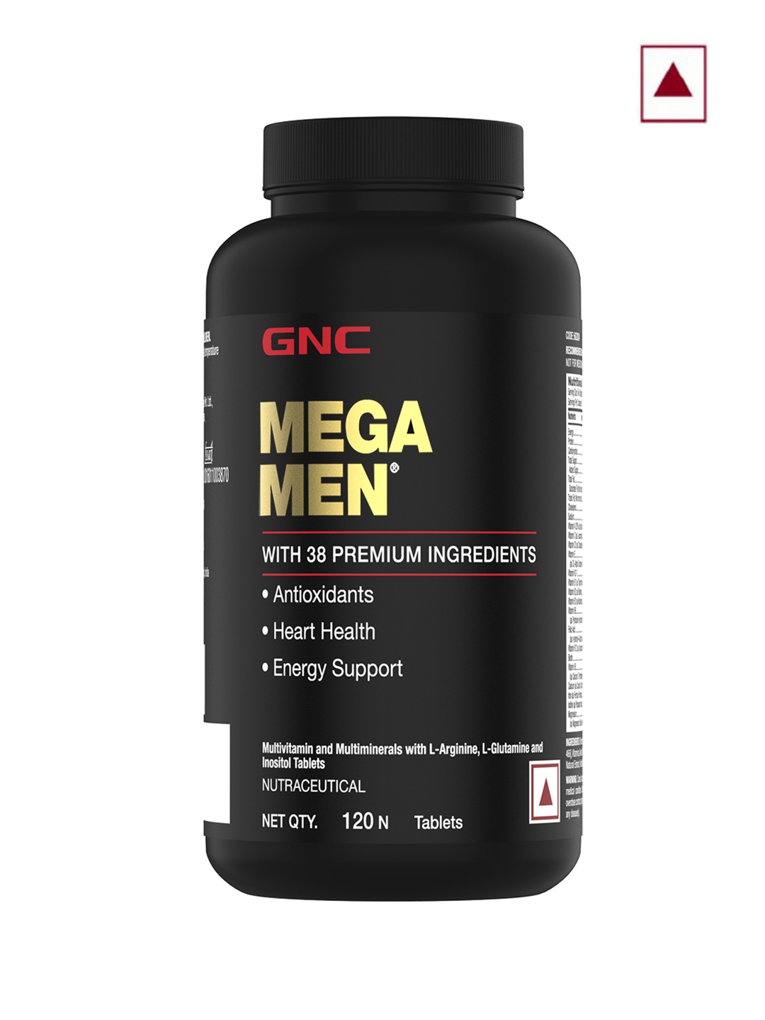 

GNC Mega Men Sport Multivitamin Tablets - 120 Tablets, Black