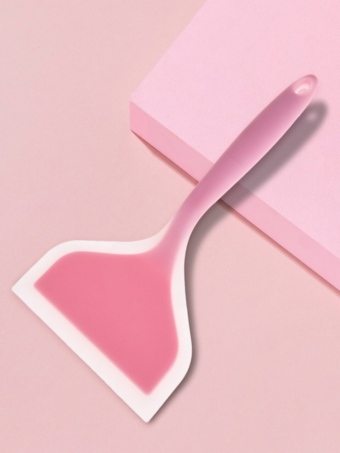 

Kuber Industries 4 Pcs Pink & White Wide Silicone Omelet Turner Spatula