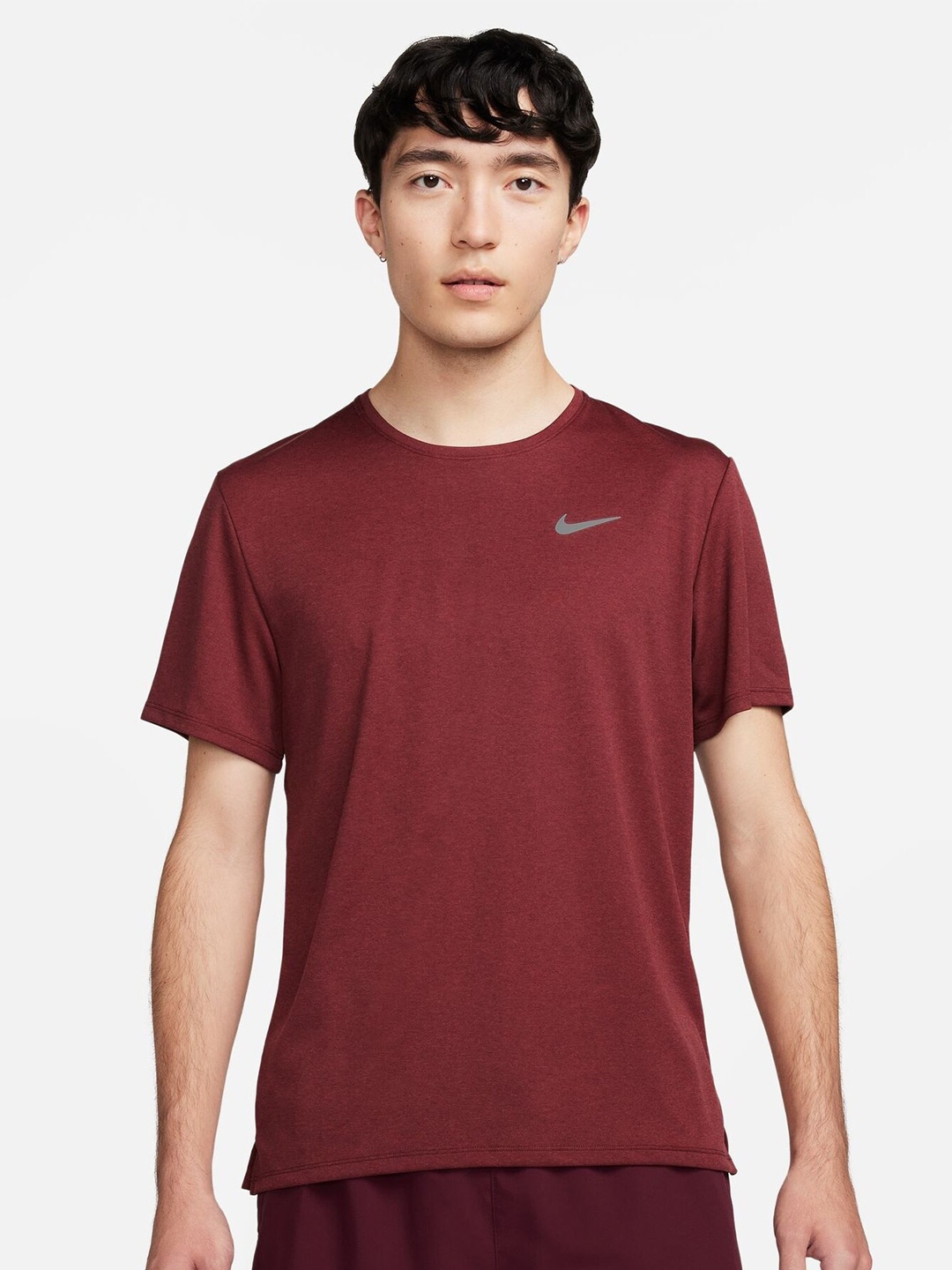

Nike Dri-Fit UV Miler Short-Sleeves Running T-shirts, Maroon