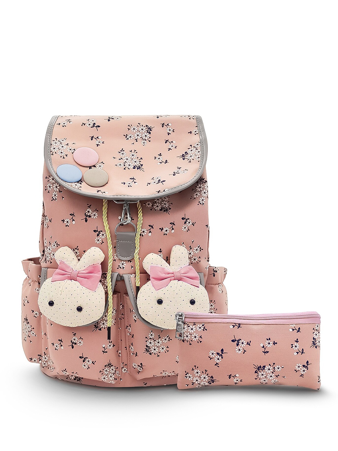 

JENNA Floral Printed Backpack, Orange