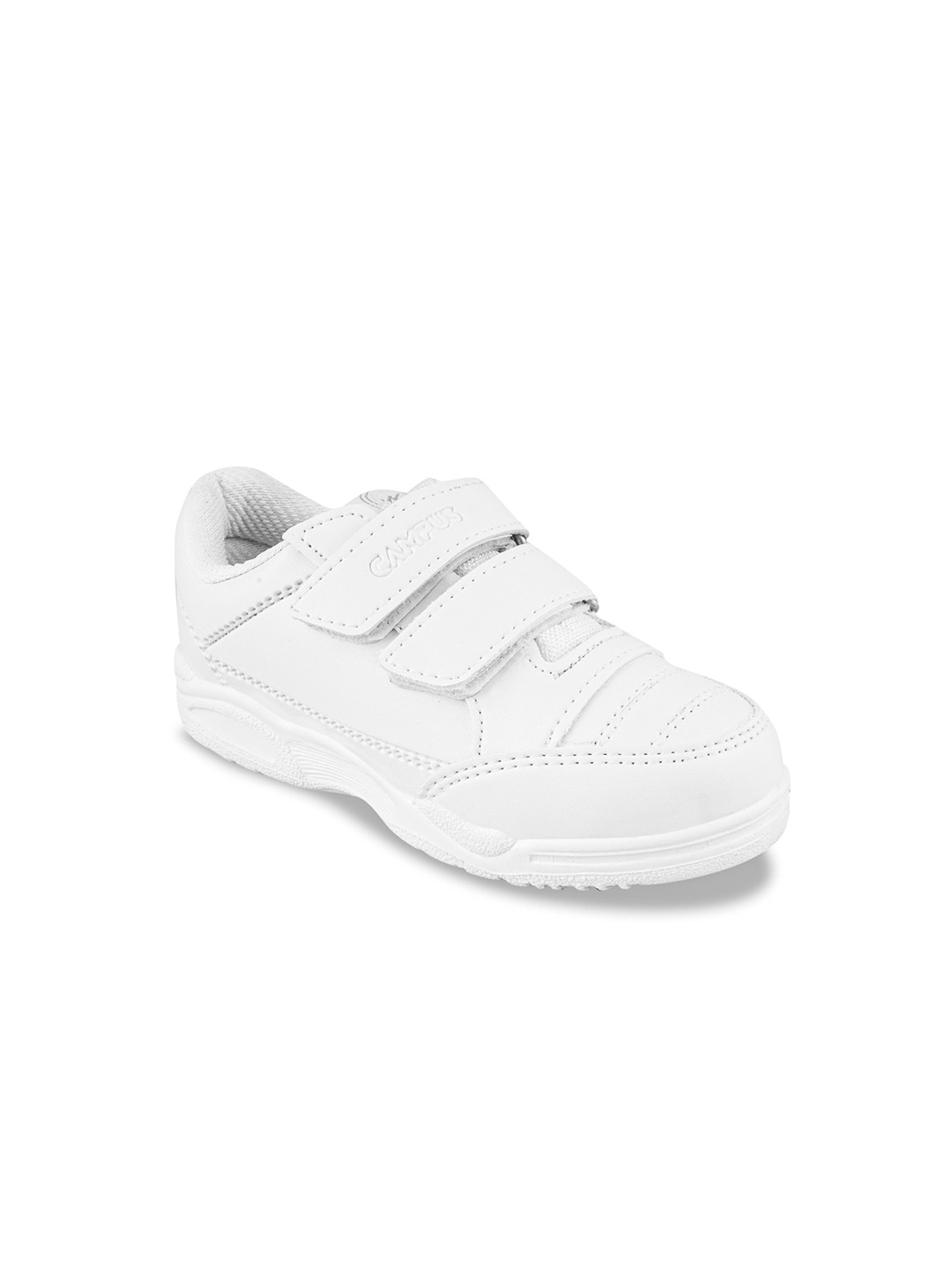 

Campus Kids Textured Velcro School Sneakers, White