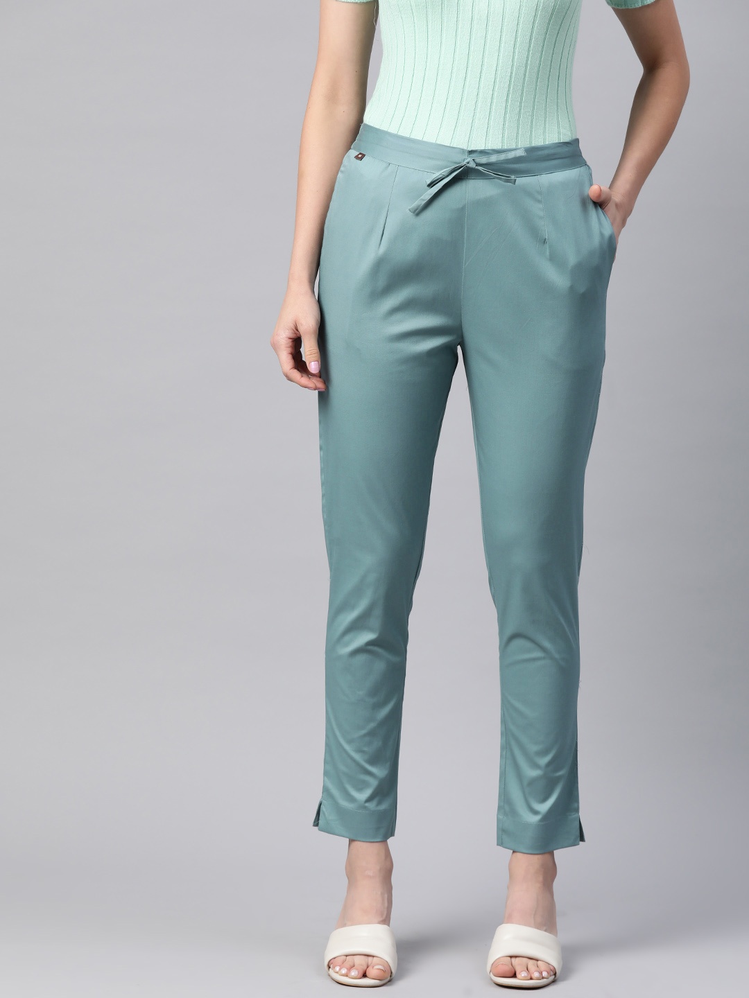 

Readiprint Slim Fit Cigarette Trousers, Blue